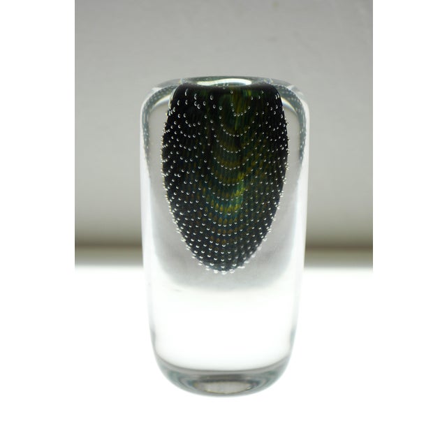 1950s Swedish Miniature Art Glass Kraka Vase by Sven Palmqvist for Orrefors, 1950s For Sale - Image 5 of 12