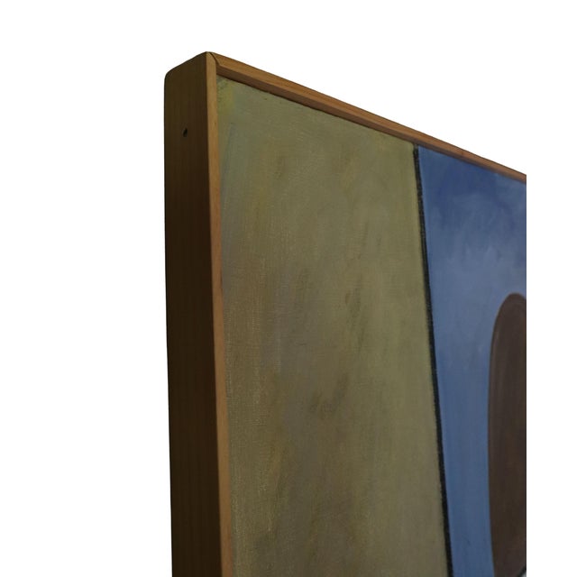 Paint 1960s Louis Bunce Abstract Oil & Graphite on Canvas For Sale - Image 7 of 9