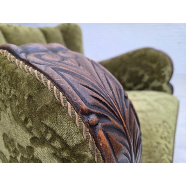 Vintage Danish Relax Chair in Furniture Velour, 1950s For Sale - Image 14 of 18