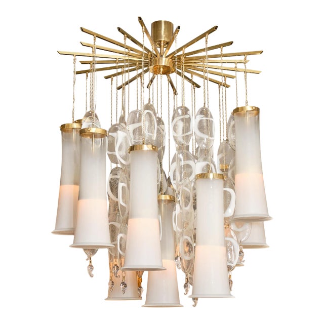 Mazegga Murano Swirl Chandelier For Sale