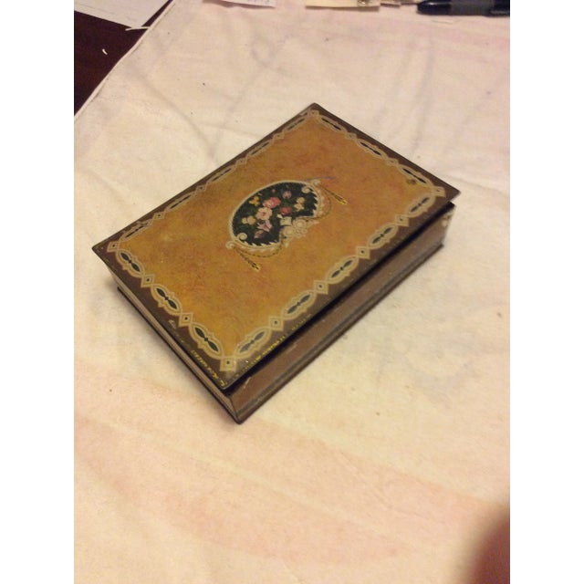 Metal Mid- Century Tin Box For Sale - Image 7 of 8