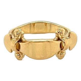 Mid 20th Century Louis Vuitton 18k Yellow Gold Stand By Me Ring - Size 6 For Sale