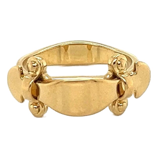 Mid 20th Century Louis Vuitton 18k Yellow Gold Stand By Me Ring - Size 6 For Sale
