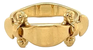 Mid 20th Century Louis Vuitton 18k Yellow Gold Stand By Me Ring - Size 6