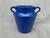Early 20th Century Vintage Blue Three Handle Pottery Jar Vase For Sale - Image 5 of 16