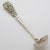Vintage Italian Handmade Silver Mini Olive Ladle with Flower Handling, 1980s For Sale - Image 3 of 11