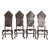 Walnut High-Backed Chairs, 19th Century, Set of 4 For Sale - Image 6 of 6
