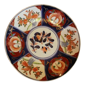Imari Chop Plate Featuring Phoenix Birds
