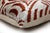 Luxury Handwoven Silk Velvet Ikat Pillow 20x20 Inch – Rust & Ivory For Sale - Image 4 of 8