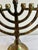 Vintage Brass Hanukkah Menorah With Nine Candle Holders For Sale - Image 4 of 15