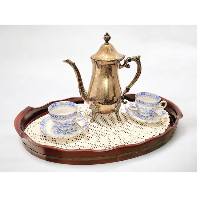 Antique Dutch Mahogany Serving Tray with Copper-Banded Detail, 18th Century For Sale - Image 9 of 14