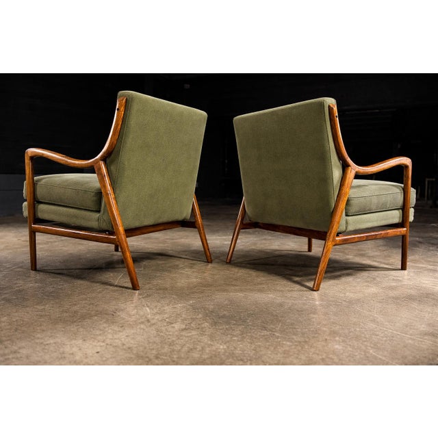 Pair of Sculptural Armchairs by Giuseppe Scapinelli in Caviúna Wood & Mohair, Brazil, 1950s For Sale - Image 11 of 15