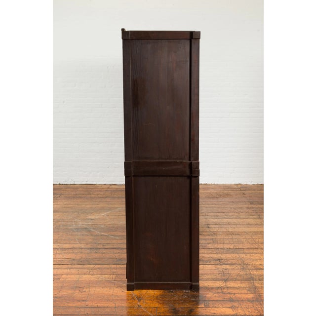 Early 20th Century Japanese Taishō Period Early 20th Century Kiri Wood Mizuya Dansu Kitchen Cabinet For Sale - Image 5 of 13
