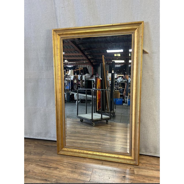 Vintage 69" Tall Classic Gold Frame Wall Mantle Mirror For Sale In Los Angeles - Image 6 of 12
