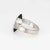 Early 21st Century Cartier Menotte Onyx Ring 18k White Gold Band Size 53 Us 6 1/4 Bypass Motif For Sale - Image 5 of 7