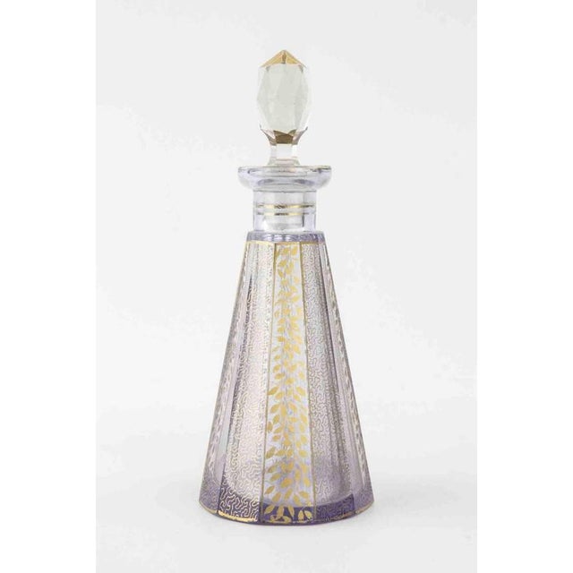 1930s Art Deco Crystal Perfume Bottle attributed to Moser, 1930s For Sale - Image 5 of 8