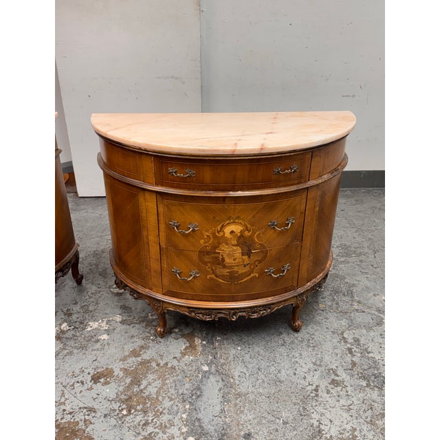 Neoclassical Semicircular Demi-Lune Commode, 19th Century For Sale In San Francisco - Image 6 of 12