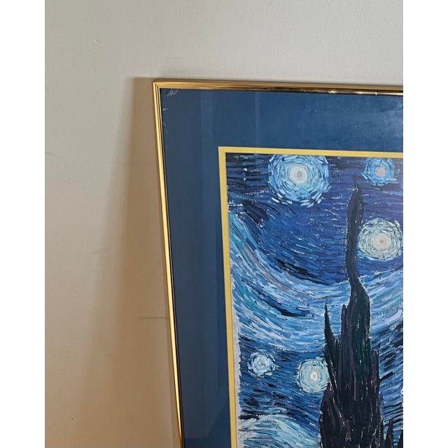 Rare Moma Vincent Van Gogh 1085 Exhibition Poster - Double Matted and Framed For Sale In San Diego - Image 6 of 8