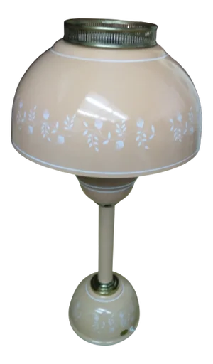 1950s Metal and Brass Toleware Table Lamp