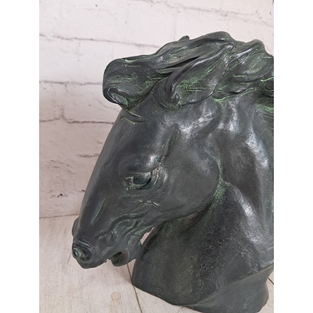 Vintage Large Horse Head Sculpture, Flaming Mane, Austin Productions, 1978 For Sale - Image 16 of 17