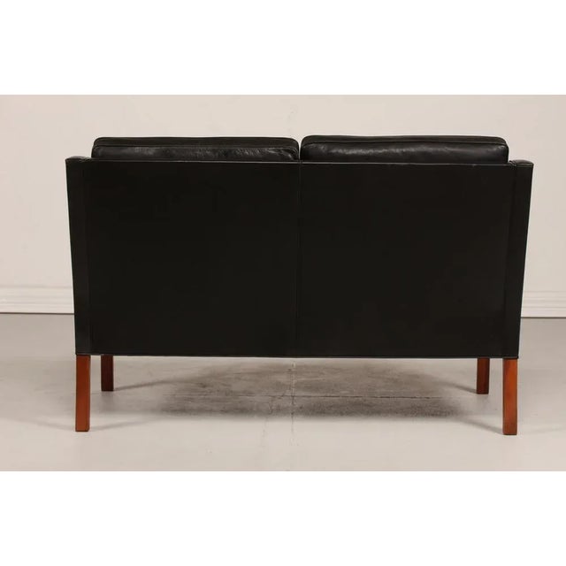1970s Danish 2208 Sofa in Black Leather by Børge Mogensen for Fredericia Stolefabrik, 1970s For Sale - Image 5 of 9