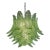Contemporary Italian Transparent “Felci” Murano Glass Chandelier Green For Sale