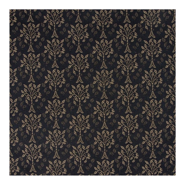 Lee Jofa 4 Yards Deep Brown "Orchard Weave" Ebony 100% Cotton Upholstery Fabric Remnant For Sale