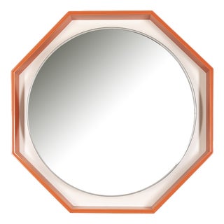 Vintage Backlit Wall Mirror, Italy, 1970s For Sale