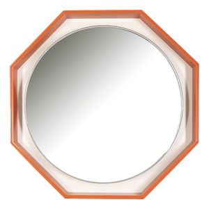 Vintage Backlit Wall Mirror, Italy, 1970s