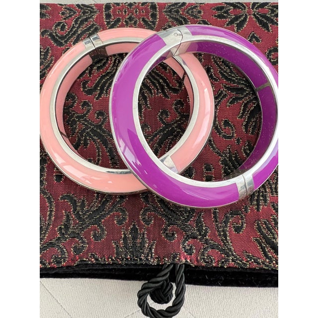 Miriam Salat Resin bangle This Miriam Salat bangle features Candy Pink color resin with sterling silver. The bangle is...