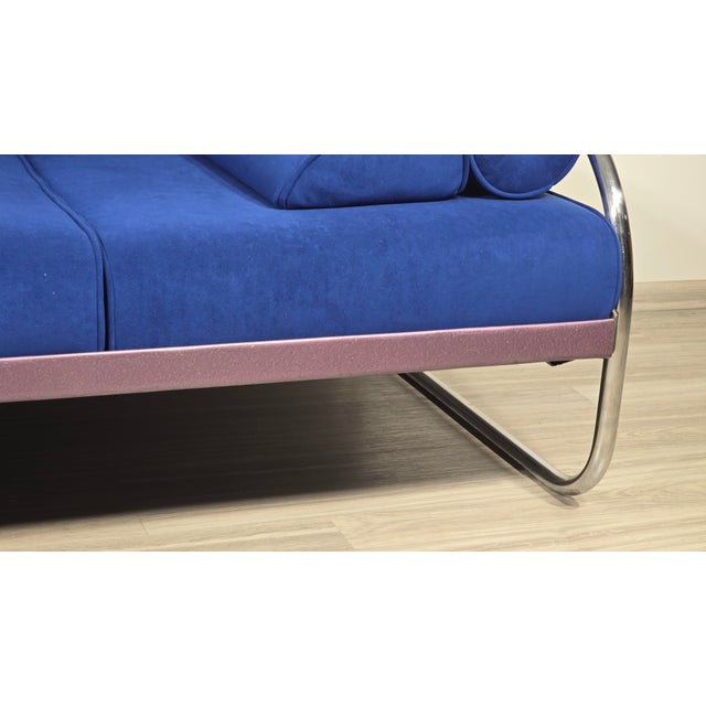 Metal Bauhaus Chrome Sofa by Robert Slezák for Slezák Factories, 1930s For Sale - Image 7 of 16