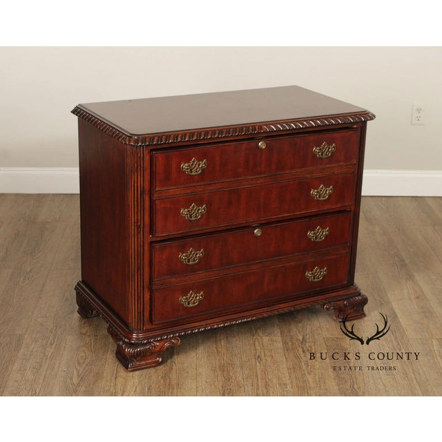 Brown Hooker Furniture 'Seven Seas' Georgian Style Carved Mahogany File Cabinet For Sale - Image 8 of 15