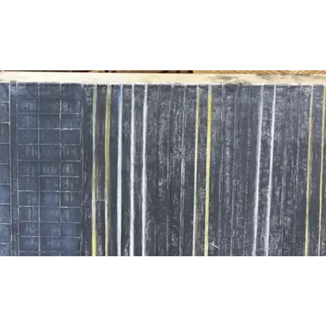 Contemporary Vintage American Modern Art - Abstract Stripe Painting With Impasto Paint Texture For Sale - Image 3 of 7