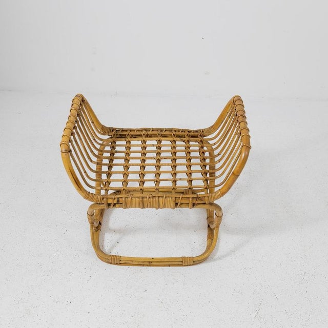 Mid-Century Bamboo Stool, 1950s For Sale - Image 6 of 7