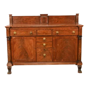 Antique Mahogany Wood Federal Style Credenza / Sideboard