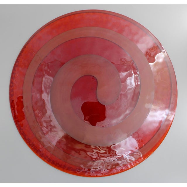 Modern VTG Vetro Artistico Murano Art Glass Platter Centerpiece, Hand Blown, 27" Diameter! For Sale - Image 3 of 8