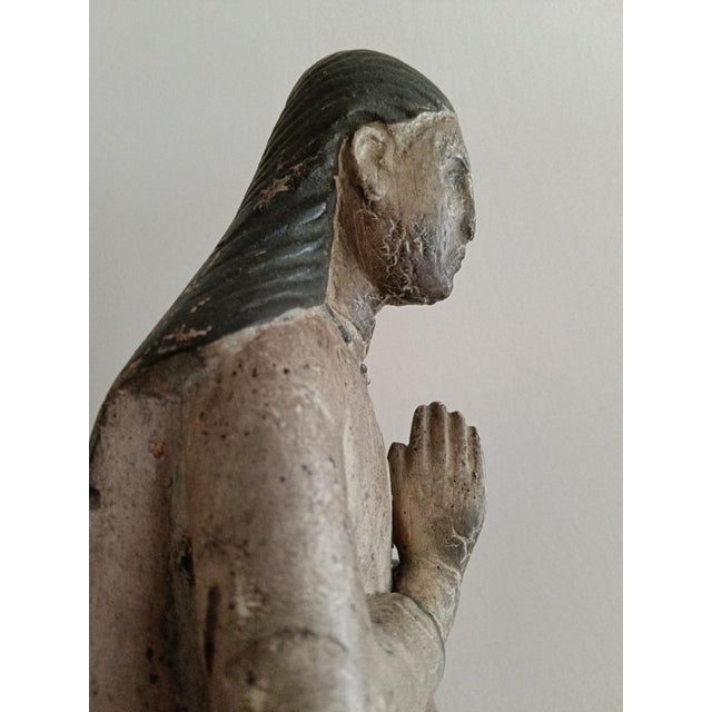 Unknown, Cedar Holy Statue Depicting Our Lady of the Conception ± 1750, 1785., 1800s, Cedar For Sale - Image 9 of 18