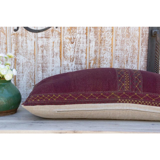 Rasbhari Sindh Sami Quilt Lumbar Pillow For Sale In Los Angeles - Image 6 of 9