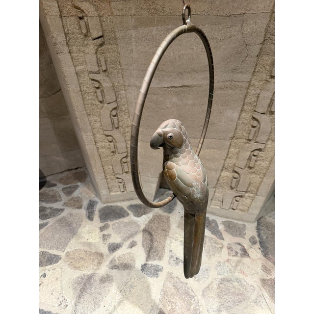 Sergio Bustamante Hanging Parrot Sculpture Arts Craft Mid-Century Modern For Sale - Image 16 of 16