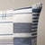 This pillow features Carlisle Patchwork with a knife edge finish. Style meets sustainability in indigo-colored Carlisle...