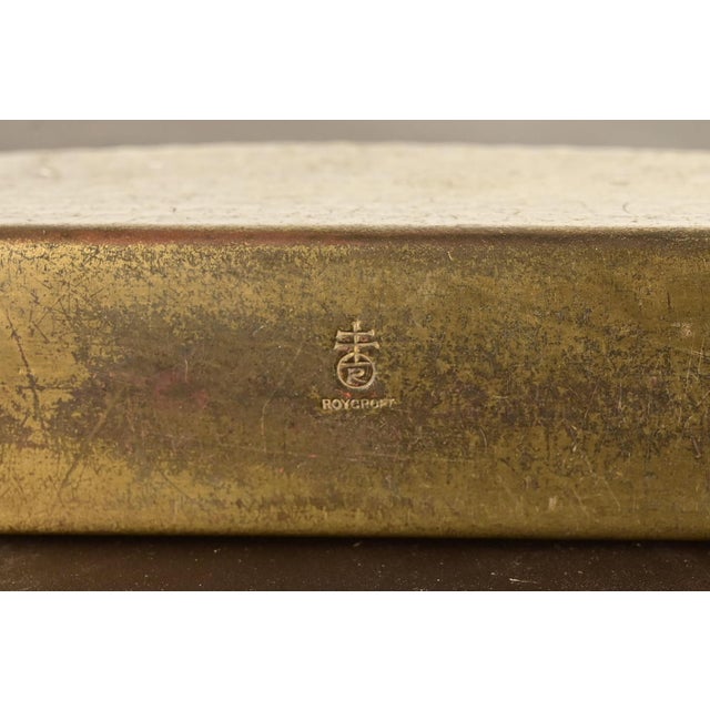 Roycroft Arts & Crafts Brass Finished Hammered Copper Letter Rack For Sale - Image 9 of 11
