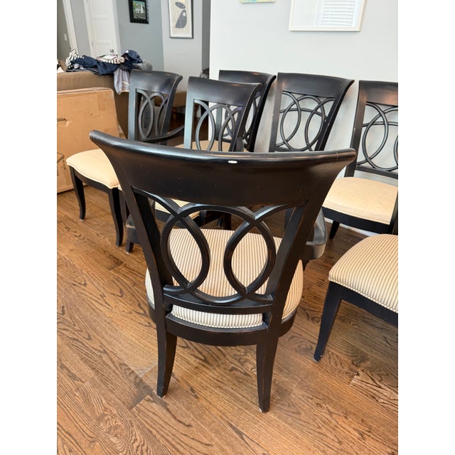 Century Furniture Black Table and 9 Chairs For Sale - Image 11 of 18