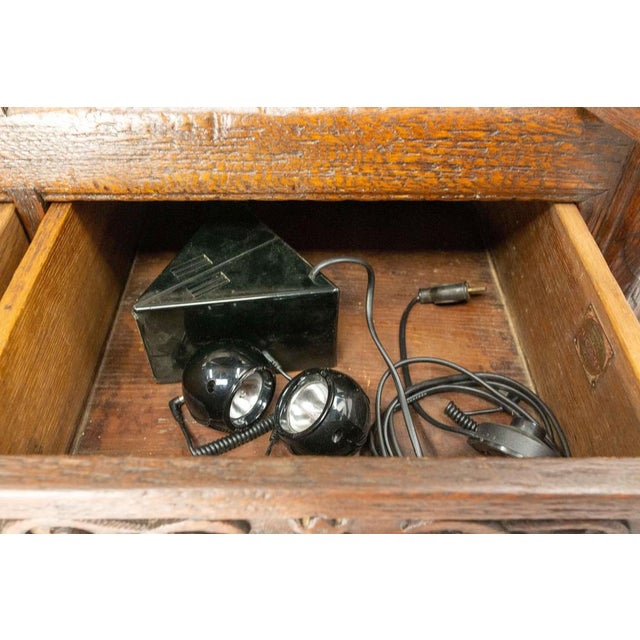 Neogothic Oak and Glass Cabinet, French, 1920s For Sale - Image 12 of 16