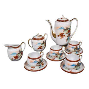 1940's Vintage Art Deco Japanese 4-Person Tea Set
