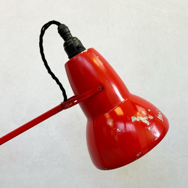 Red Anglepoise 1227 Desk Lamp by Herbert Terry & Sons, 1950s For Sale - Image 4 of 7