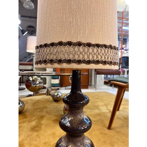 Floor Lamp in Dark Brown Beige Ceramic from EEA Leuchten For Sale - Image 6 of 11