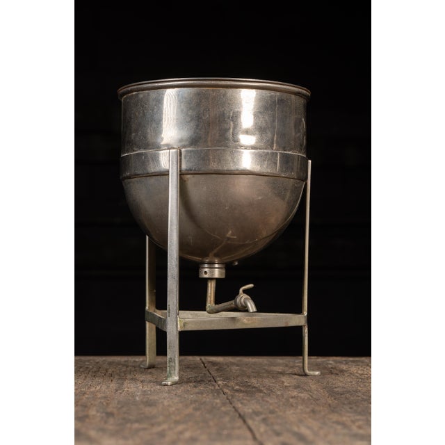 Industrial Vintage Stainless Steel Salesman Sample Kettle For Sale - Image 3 of 8
