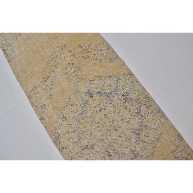 1950s Antique Turkish Hallway Runner in Soft Earth Tones For Sale - Image 5 of 10