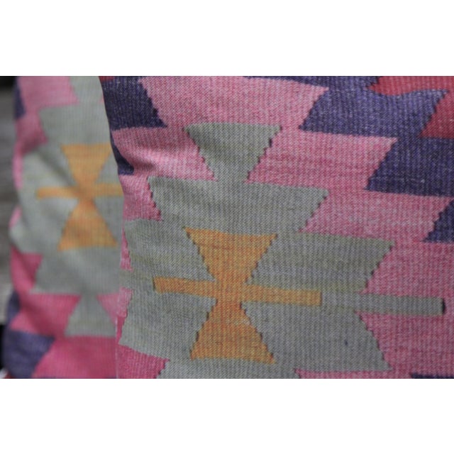 Diamond Pattern Kilim Inspired Print Pillows A Pair Chairish