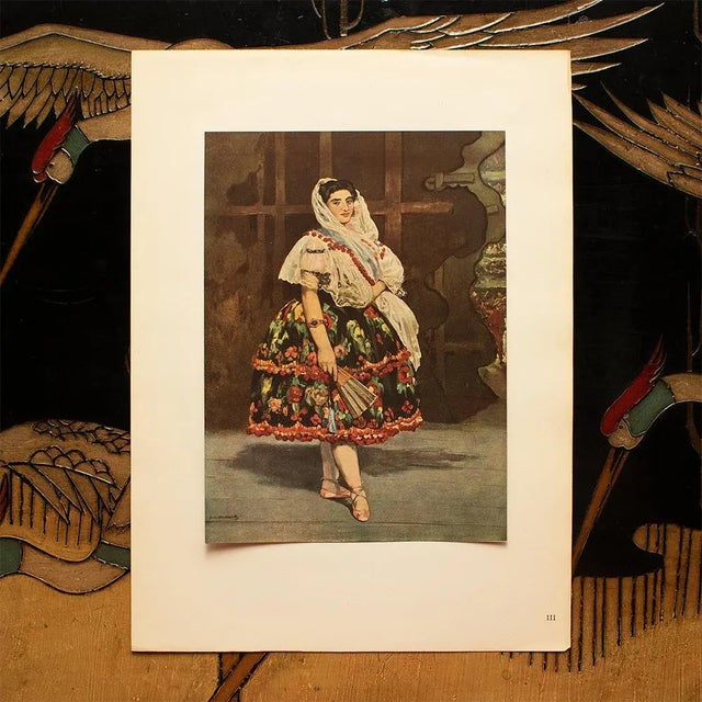 1940s 1949 After Edouard Manet "Lola De Valence" First Edition Parisian Full-Color Print For Sale - Image 5 of 8